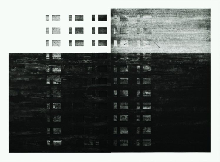 Z cyklu 48,5 | akwatinta, szablon, tech. własna | 100x70cm | 2016